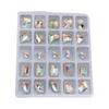 25Pcs Nail Crystal Creative Butterfly Love Heart Decorations Square Faux 3D Charms DIY Nail Art