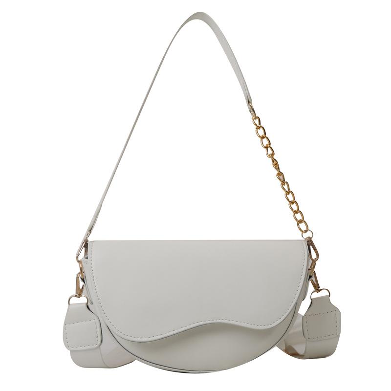 Bag Fashion Saddle Bag Simple Texture Pu Women'S Bag Daily Commuter Shoulder Bag Crossbody Women'S Bag