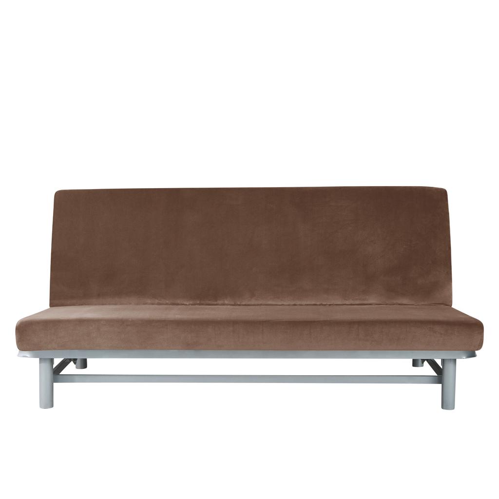 Sofa Bed Cover 190-210Cm Brown Velour