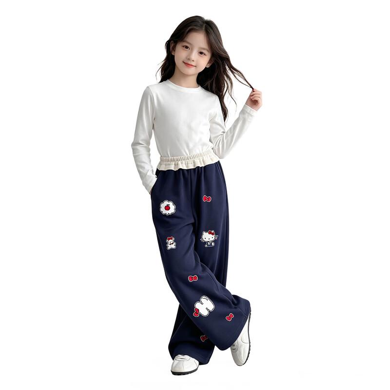 Hello Kitty Girls' Casual Wide-Leg Pants