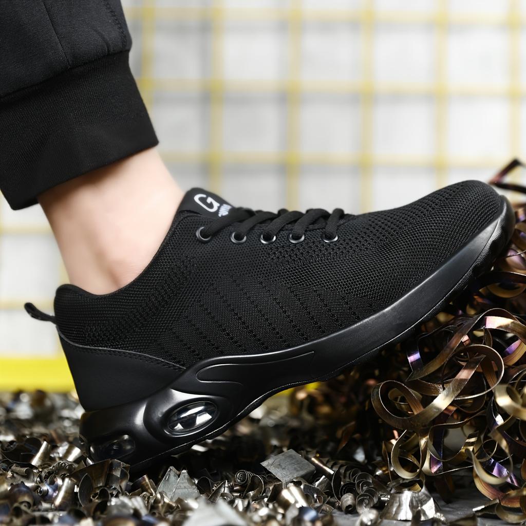 Men'S Steel Toe Work Boots Anti-Smash Anti-Puncture Construction Safety Shoes Lightweight Breathable Hiking Sneakers Size 36-46