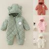 Winter Newborn Clothes Baby Girl Clothes Thickened Baby Jumpsuit Warm Baby Romper Cotton Jacket Romper Boy Overalls Toddler Coat