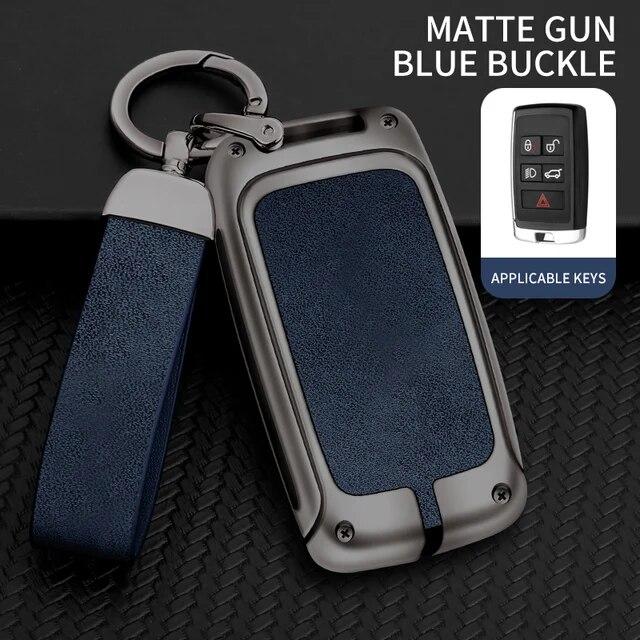 Металлический кожаный чехол для ключей от машины для Land Rover Range Rover Discovery 5 Sport 20 18 2019, аксессуары для Jaguar XEL E-PACE 2019