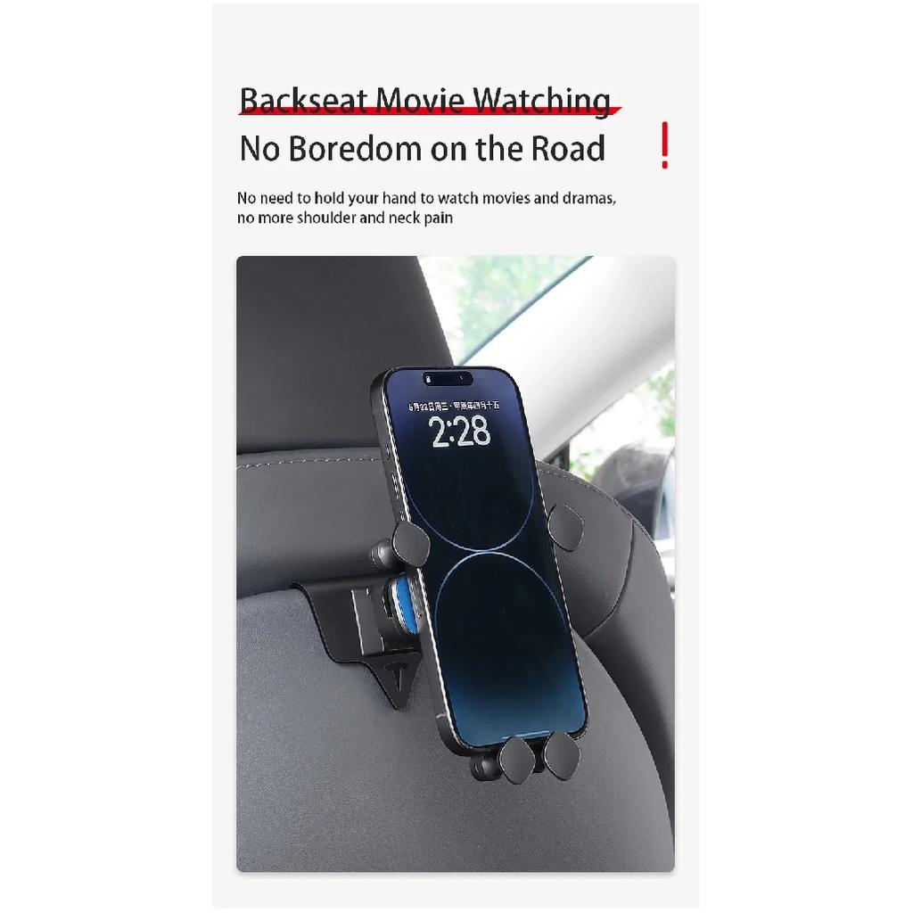 Car Back Seat Headrest Mount Holder For Tesla Model 3/Y/S/3+ 360 Rotation Tablet PC Auto Model3 Highland 2024 Phone Holder Stand
