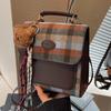 High End Women's Plaid Backpack New Fashionable Crossbody Bag for Women Ins Niche Single Shoulder Handbag
