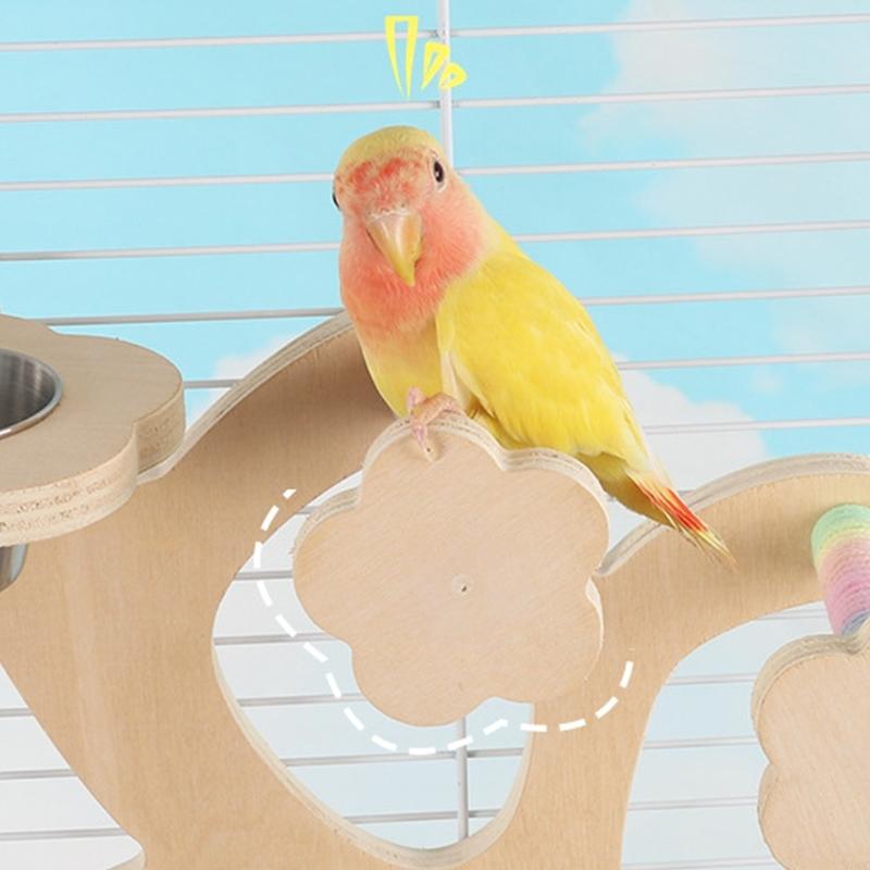 Resting Bird Stand Perch Toy For Hamsters Parrots Cage Entertainment J0MC