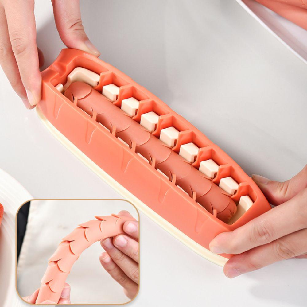 Non-stick Sausage Slicer Press Type Banana Cutter Commercial Hot Dog Cutter Easily Demouling