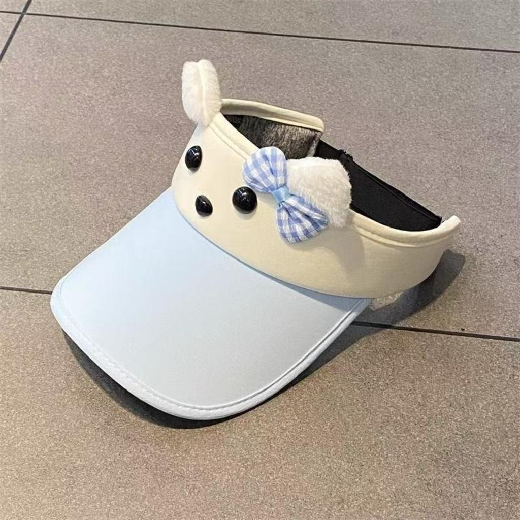 Летняя солнцезащитная шляпа для женщин - Милая и очаровательная уличная кепка-козырек с бантиком для езды на велосипеде