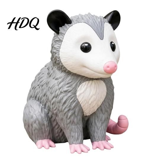 Реалистичная 3D-печатная статуэтка Статуэтка опоссума Животное Декоративная фигурка Яркое выражение Элементы для интерьера Детали Сезонное украшение для