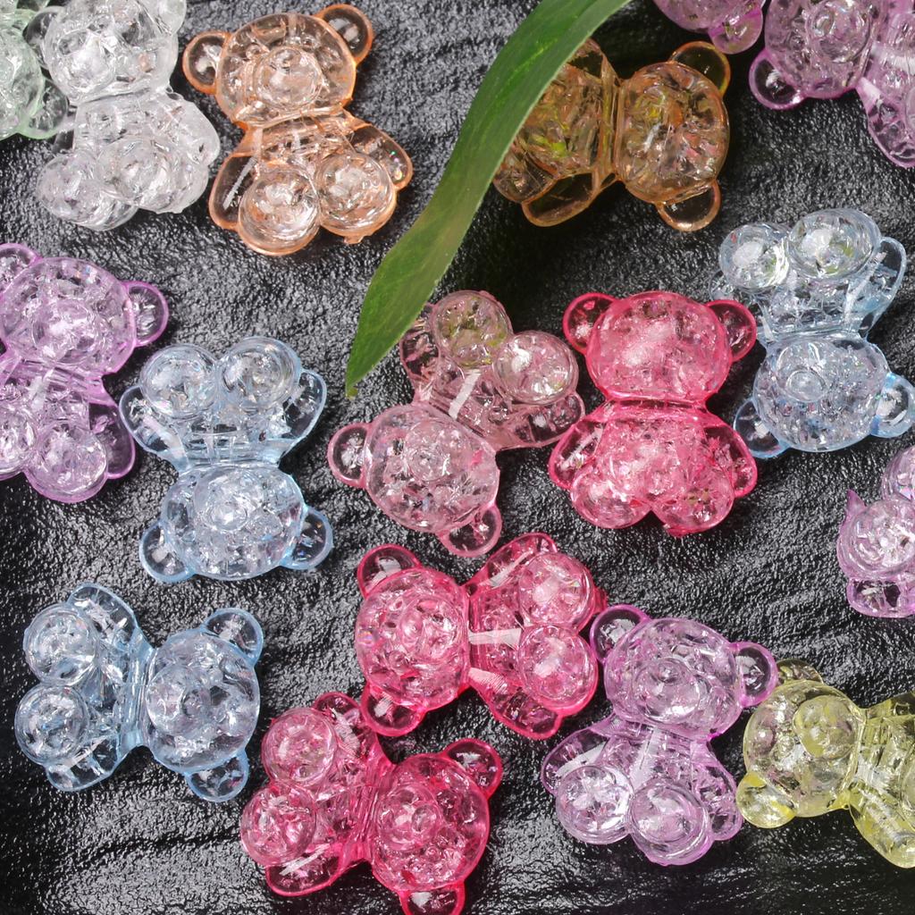 Подвески Ювелирные изделия Изготовление акрила DIY Материал Браслет Ожерелье Аксессуары 35 шт./компл. Имитация Стеклянных Взрывов Мультяшный Медведь Бусины Россыпью