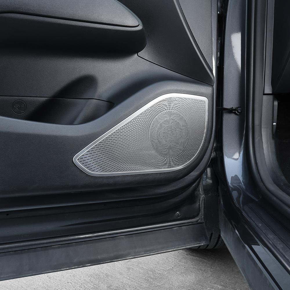 Для Hyundai Tucson NX4 2026-2026 Автомобильный тюнинг Нержавеющая сталь Серебристая Сетка динамика двери автомобиля Декоративная накладка Динамик LHD/RHD