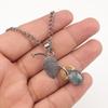 Rare Moss Agate Gemstone Pendant 925 Stamped Silver Green Gemstone Jewelry 1.69" PP-55-39