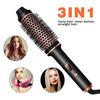 3-In-1 38MM Hair Curling Iron Brush Fast Heating Thermal Brush Fast Heating Negative Ion Heated Round Brush Electric Hair Curling Wand Tools