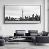 Горизонт Торонто, пейзаж, настенные художественные постеры и принты, черно-белые, вид на город Торонто, холст, живопись, художественные фотографии, домашний декор