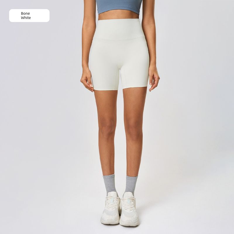 Lu Same Yoga Shorts Women's 2025 Best Selling Nude Feel No Embarrassment Line Slim Fit Sports Shorts Outdoor Fitness Pants