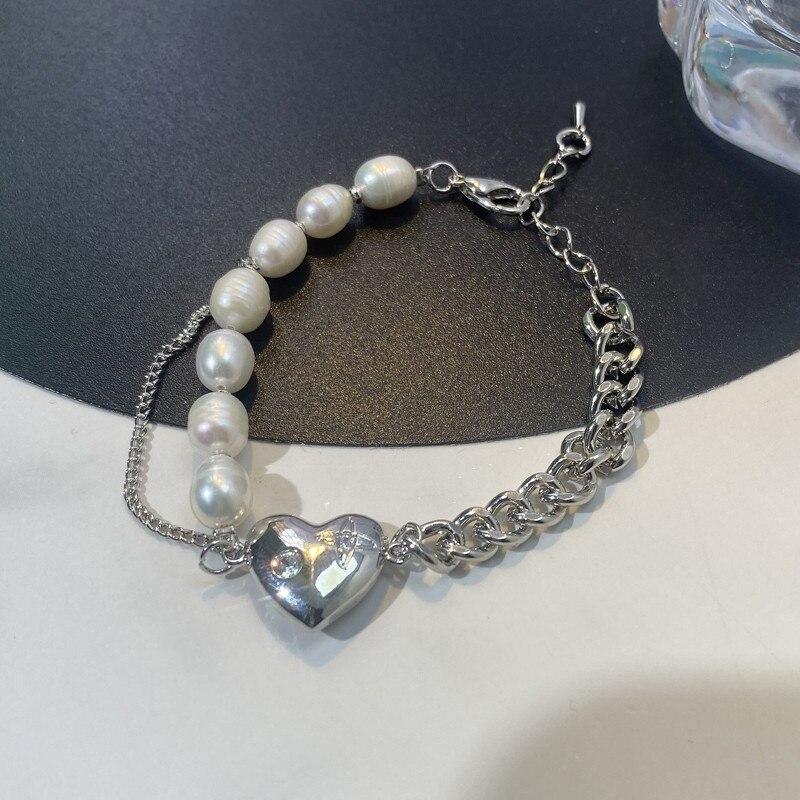 Браслет для женщин, французский винтажный пресноводный жемчуг, браслет Love, женский минималистский стиль личности