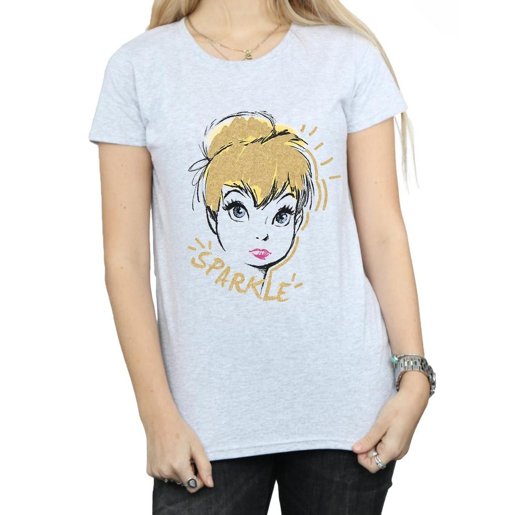 Disney Womens/Ladies Tinkerbell Sparkle Cotton T-Shirt