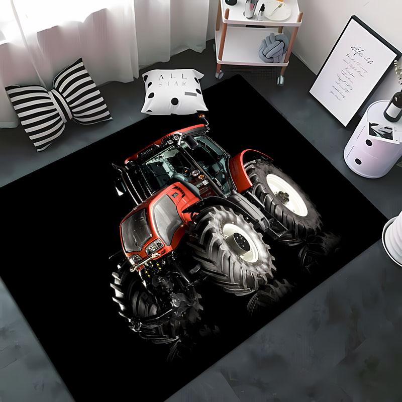 Car Tractor Series Pattern Carpet, Living Room and Bedroom Household Items, kids Room Sofa Mat Doormat Floor  Anti-slip Rug Gift