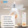 Потолочный вентилятор с диммируемым светом E27 Потолочный светильник Светодиодный потолочный светильник с вентилятором Лампа потолочного вентилятора Электрический вентилятор Ночник Вентилятор для ванной