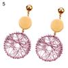 Creative Women Long Round Hollow Circle Dangle Earrings Club Party Jewelry