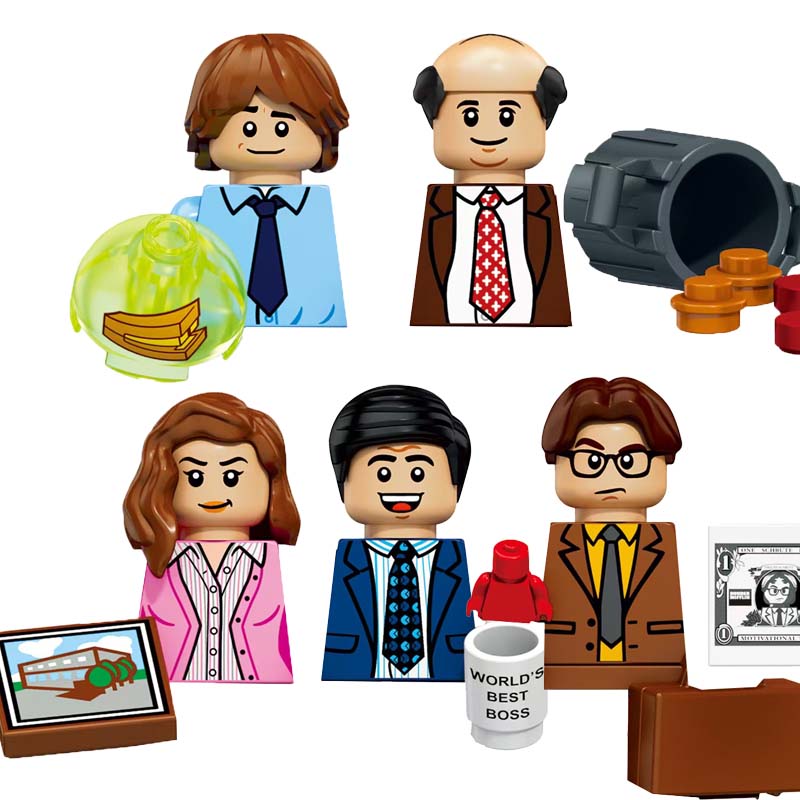 ГОРЯЧИЙ ТВ-фильм The Office Модель Кирпичи Мини Строительные Блоки Совместимые Сборка Пазл Фигурки Действия Кукла Игрушка Детские Подарки на День Рождения