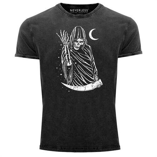 Mens Vintage Shirt Reaper Saltboy Parody Grim Reaper Salt Print Shirt Tee-