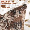 Yarn-Dyed Floral Throw Pillowcase Chenille Fabric Accent Couch Pillow  Sofa Cushion Cover