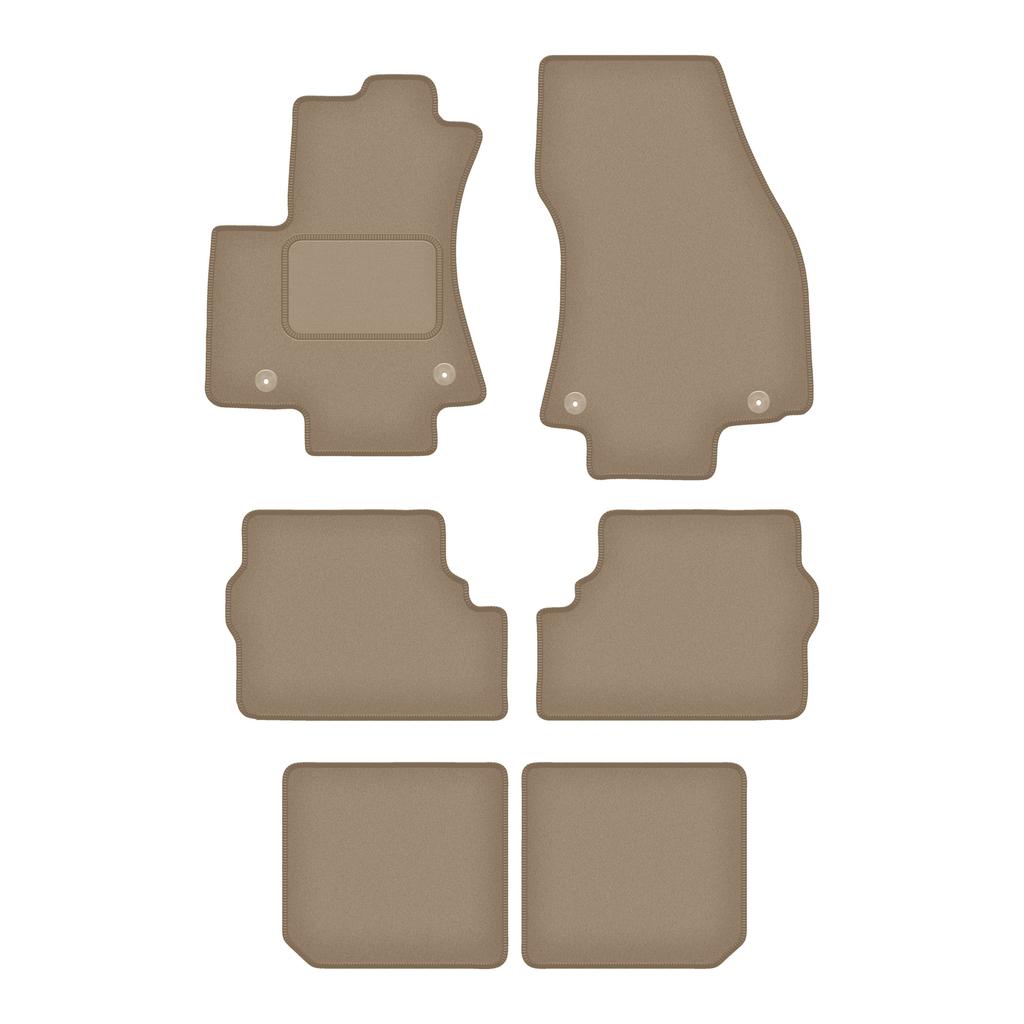 Dywaniki samochodowe welurowe do: OPel Zafira A minivan 7osób (1999-2005) beżowe