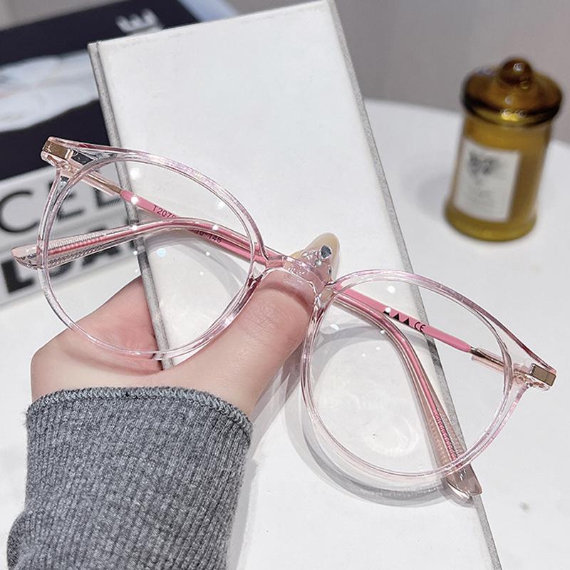 Прозрачная оправа для компьютерных очков Женская Мужская Защита от синего света Очки Ретро Круглые Затемненные Очки Оптические линзы Очки