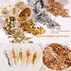 Gold Foil Nail Art Jewelry Gold Silver Tin Foil Fragments Nail Polish Glue Decorative Sticker Sequins