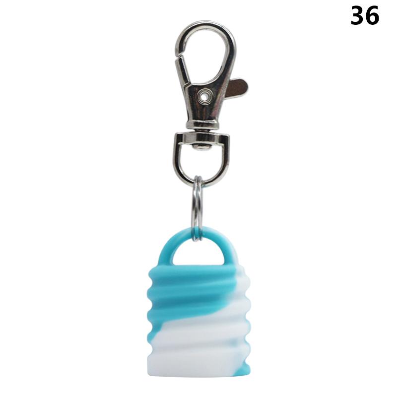 Practical Silicone Keychain Cap lip gloss accessories Portable Durable Holder Keychain Compatible For Lipstick Storage Cap