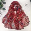 Cashew Flower Women Elegant Chiffon Georgette Bandana Scarf Summer Beach Sunscreen Thin Hijab Shawl