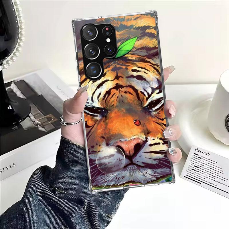 Премиальный чехол для телефона с рисунком тигра, мягкий, для Samsung Galaxy S22 S23 S24 S25 Edge S26 Ultra S20 FE S21 Plus + Fundas Coque Gala
