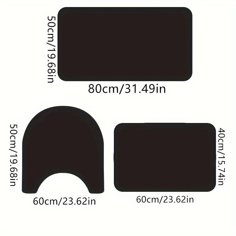 Набор из 3 предметов диатомитовых ковриков для ванной - Сверхвпитывающие 1000 г/см² Нескользящие коврики - Быстросохнущие прямоугольные напольные коврики