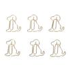 100pcs Dog Shape Paper Clips Improved Slip Resistance Rust Proof Reusable Metallic Paper Clips for