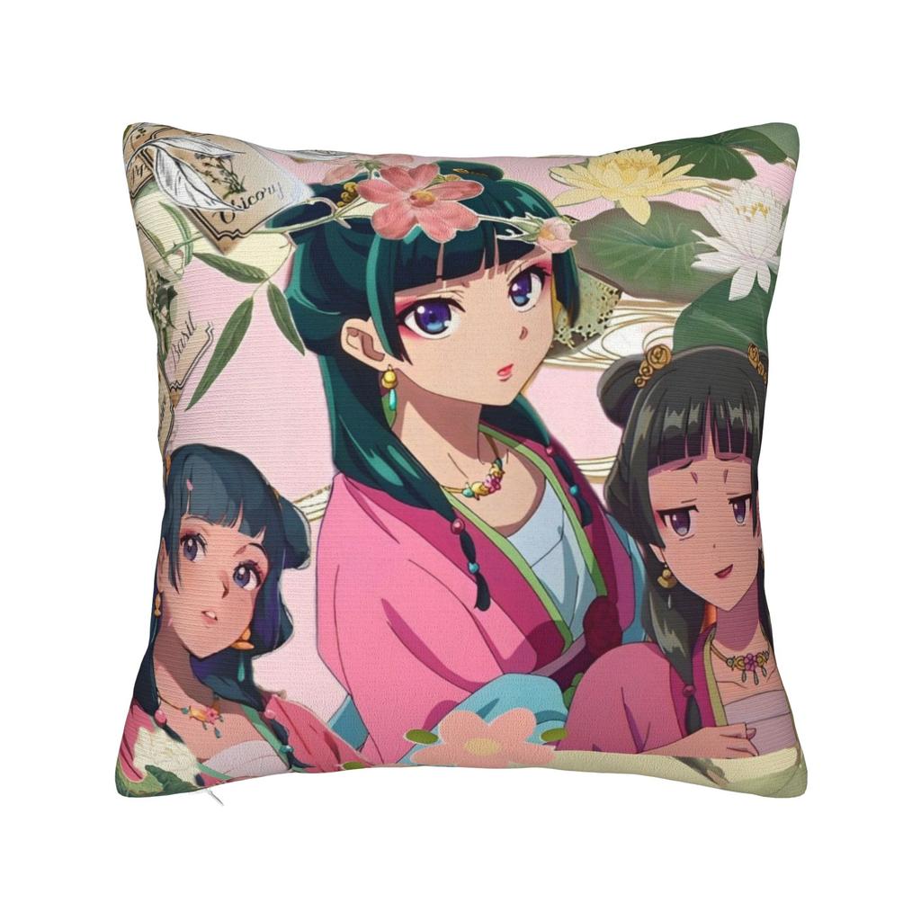 Дневники аптекаря Маомао Наволочка Мягкий полиэстер Чехол для подушки Декор Мультфильм Аниме Наволочка Чехол для подушки Декоративная Кровать Молния