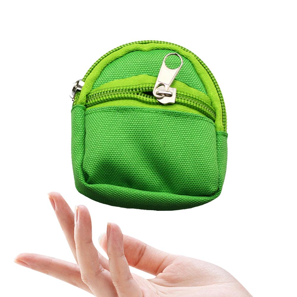 Двухслойный рюкзак-кошелек для монет BJD Doll - 8 см тканевая сумка для куклы и мини-школьная сумка