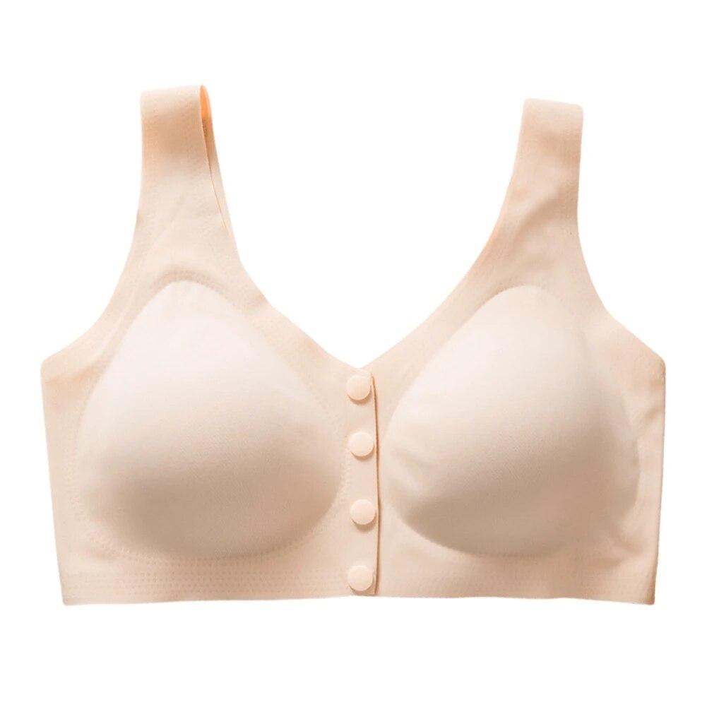 Для женщин бюстгальтеры для кормления грудью без косточек бюстгальтер для беременных бесшовные поддержки спереди кнопки мягкие бюстгальтеры без косточек широкий плечевой ремень
