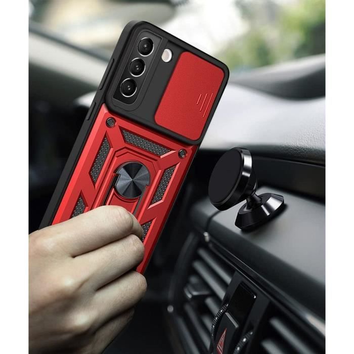 Защитный чехол - PROSHOP - для Samsung S22 Plus - Красный - Защита от царапин - Кольцо-держатель