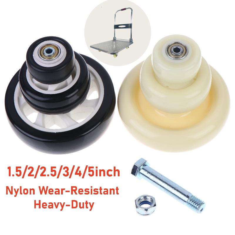 Heavy Duty Replacement Caster Wheels Wear-Resistant 1 Set 1.5/2/2.5/3/4/5 Inch for Kitchen Cabinets Workbench Use