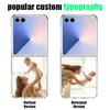 Чехол-книжка Po для складного телефона Samsung Galaxy Z Flip 7 6 5 4 3 5G Z Flip 7 FE, персонализированный, из твердого ПК