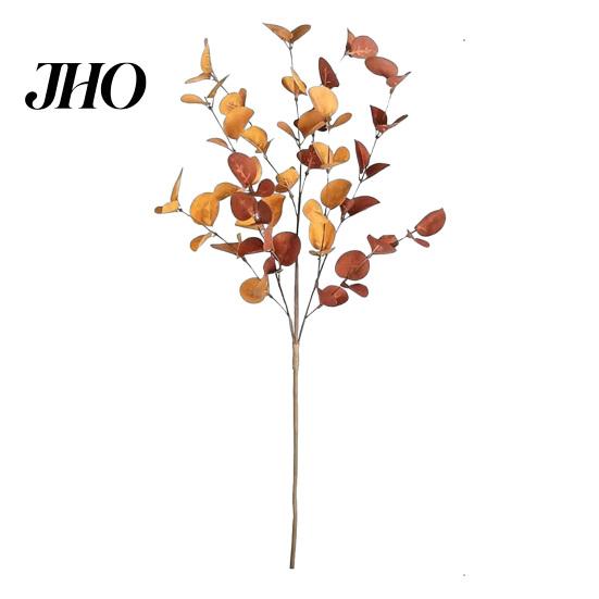 Waterproof Wire Wrapped Leaf Sprays Fall Eucalyptus Stems, Artificial Leaves, Fake Greenery Branches, Wedding Table Foliage Decor Flowers for