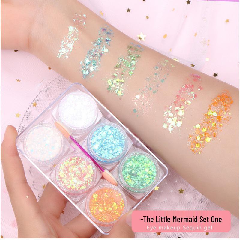 Bling Eye Makeup Stickers: Glitter Stars & Pearlescent Gel Eyeshadow for Fairy Stage Sparkle