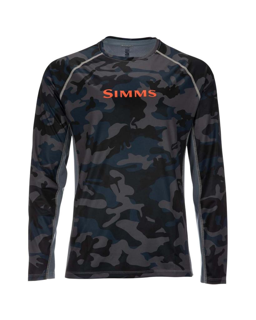 SIMMS camouflage fishing suit Luya long-sleeved crew neck T-shirt men's summer sunscreen suit quick-drying breathable fishing suit