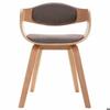 Maison Exclusive - Chaises à manger lot de 2 bois courbé et tissu taupe