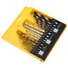 Набор из 16 спиральных сверл из быстрорежущей стали со спиральной канавкой и цилиндрическим хвостовиком для дерева и пластика