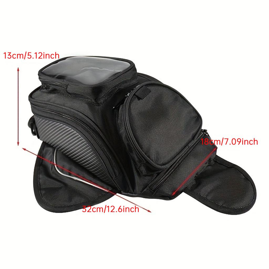 Universal Black Motorcycle Tank Bag Oxford Waterproof Magnetic Gas Oil Fuel Saddlebag Magnetic Tank Motor Saddle Bag