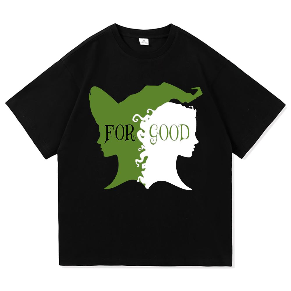Злая Перемена к Лучшему Футболка Горячая Мода Мужская Харадзюку Эстетика Эльфаба Глинда Футболка Унисекс Высококачественные Хлопковые Футболки