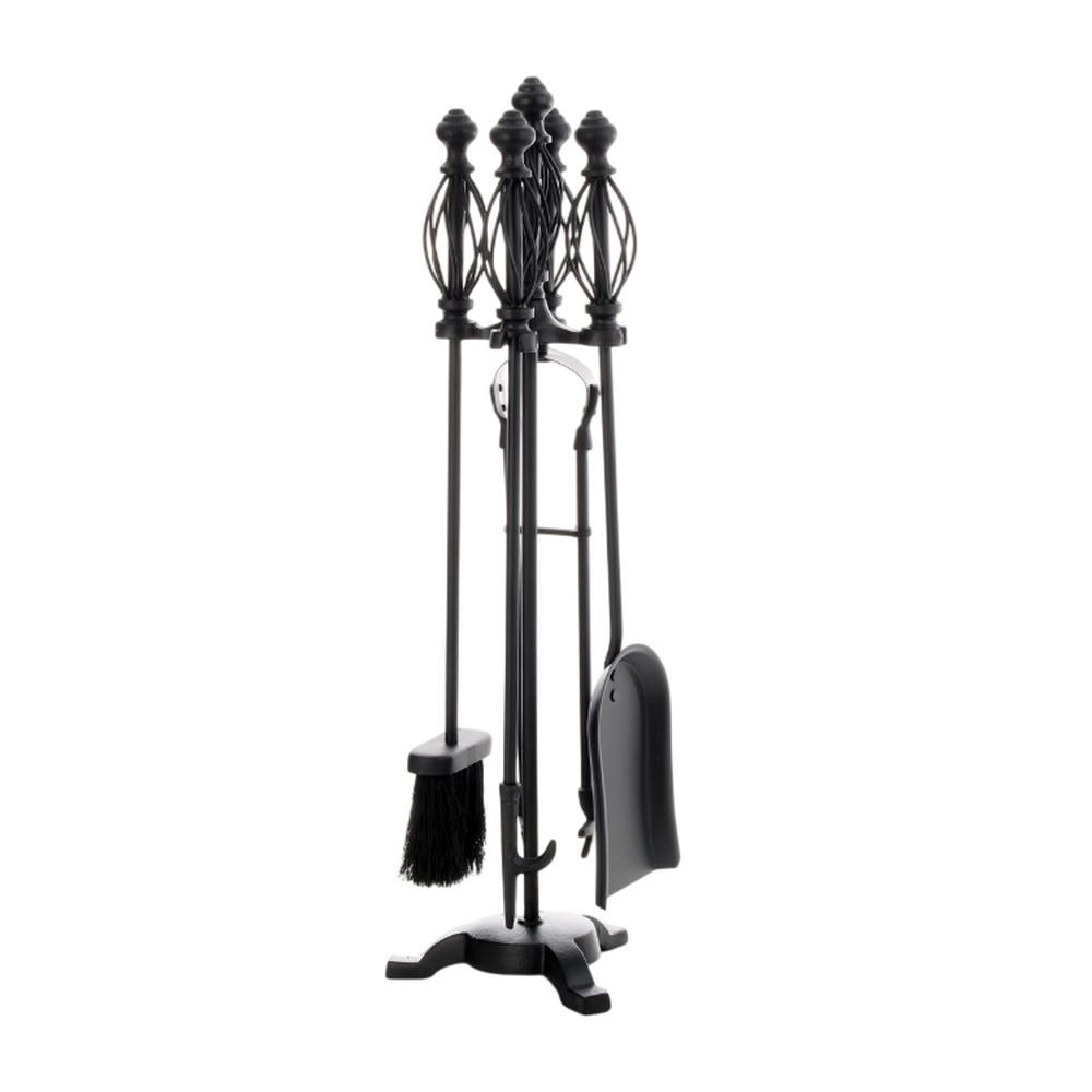 Leecroft Cage Handle Companion Set Black 27''