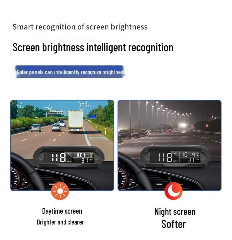 Wireless GPS Car HUD: Satellite Speed, Odometer, Altitude & Temperature Display